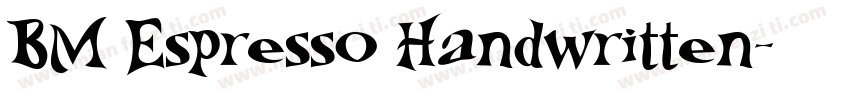 BM Espresso Handwritten字体转换